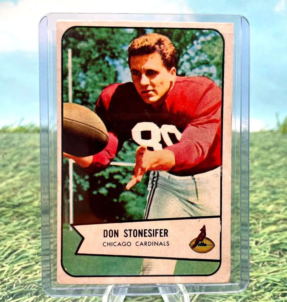 Don Stonesifer trading card from 1954 Bowman #48 featuring Chicago Cardinals