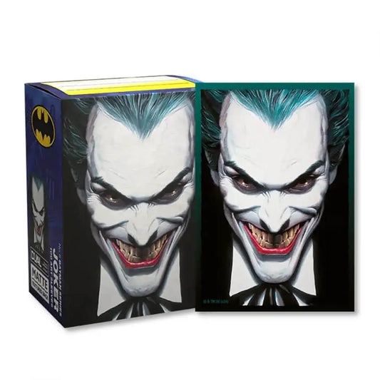 Batman-themed notecard box featuring Joker design for Dragon Shield art sleeves