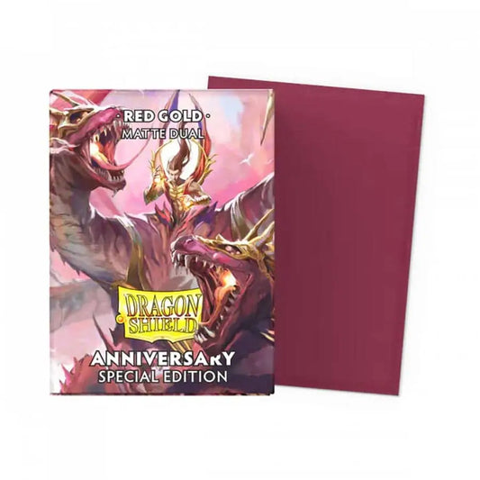 Dragon Shield Anniversary Special Edition Matte Dual Sleeve Red-Gold with Dragon Artwork