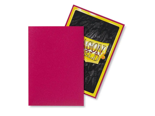 Magenta Dragon Shield Matte Sleeve for Japanese size trading cards, 60ct pack