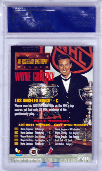 Wayne Gretzky 1994-95 Topps Stadium Club card in case from Columbia Hobby