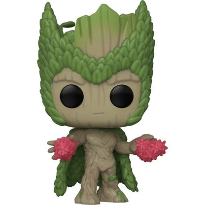 Scarlet Witch Funko Pop vinyl figure of Groot with leafy wings and energy orbs