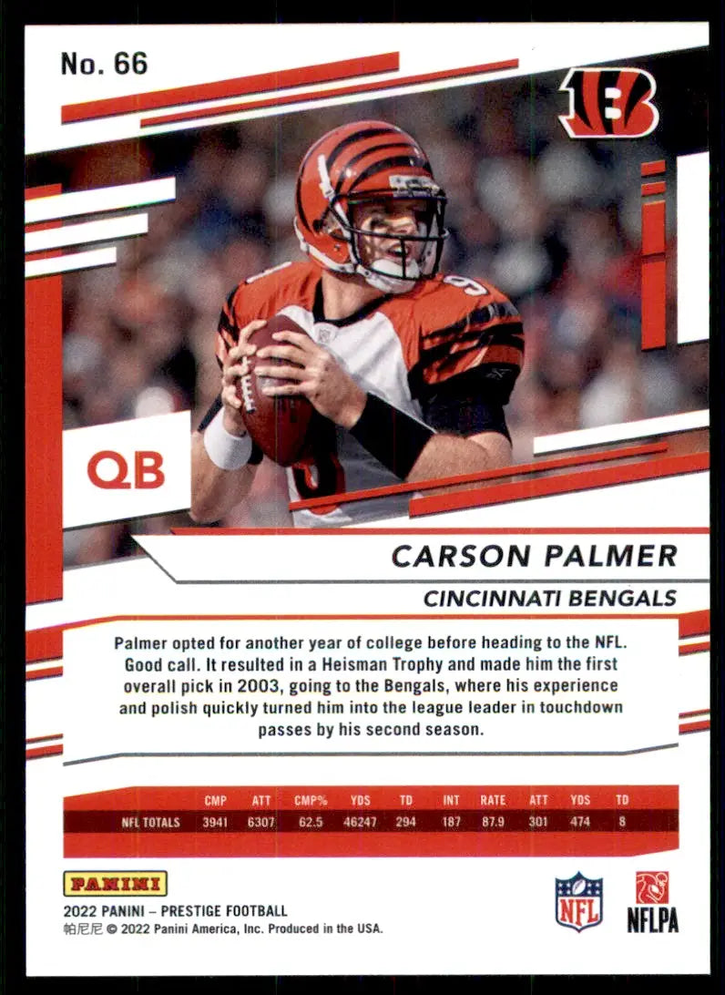 2022 Panini Prestige Carson Palmer Cincinnati Bengals #66