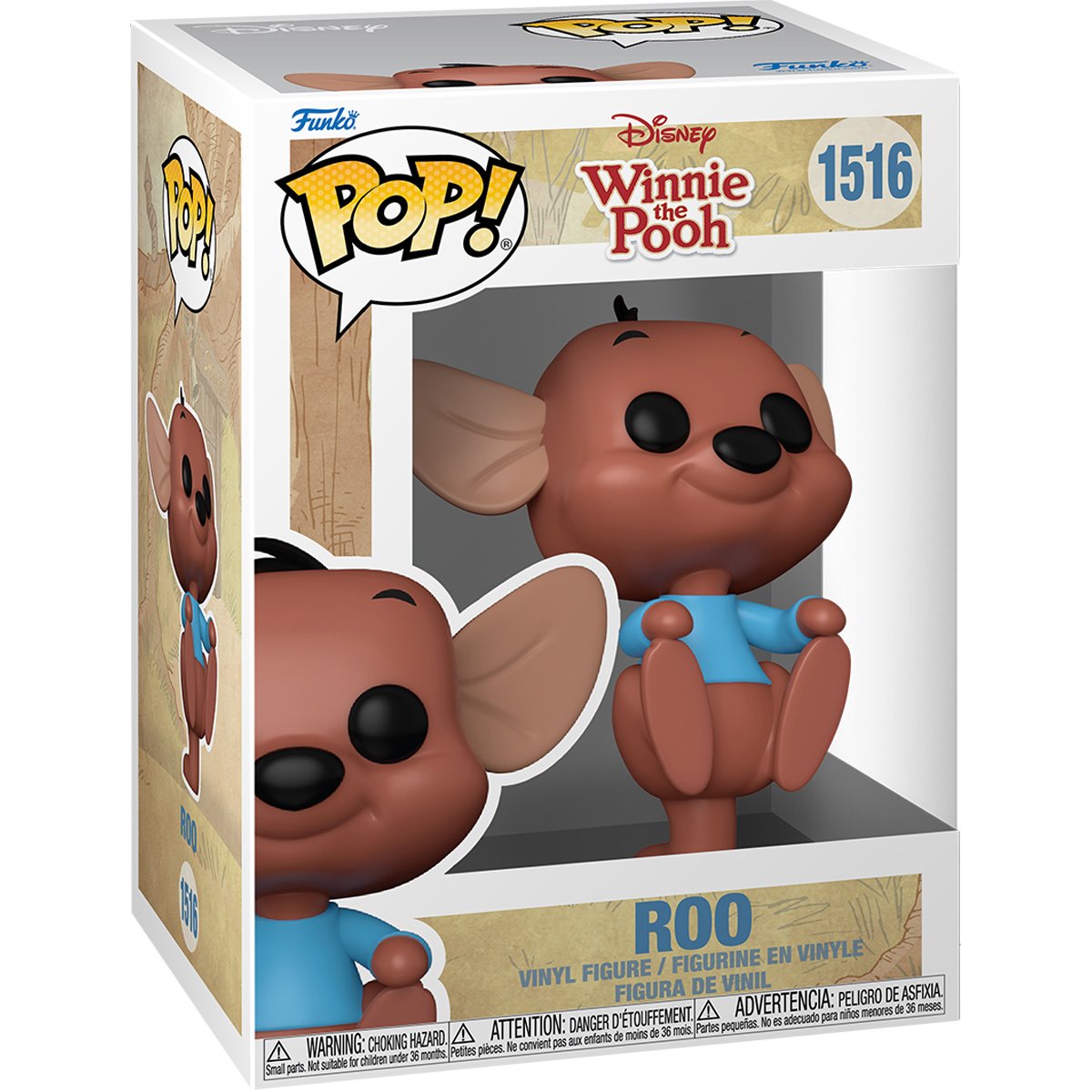 Roo Funko Pop vinyl figure from Winnie the Pooh wearing a blue shirt