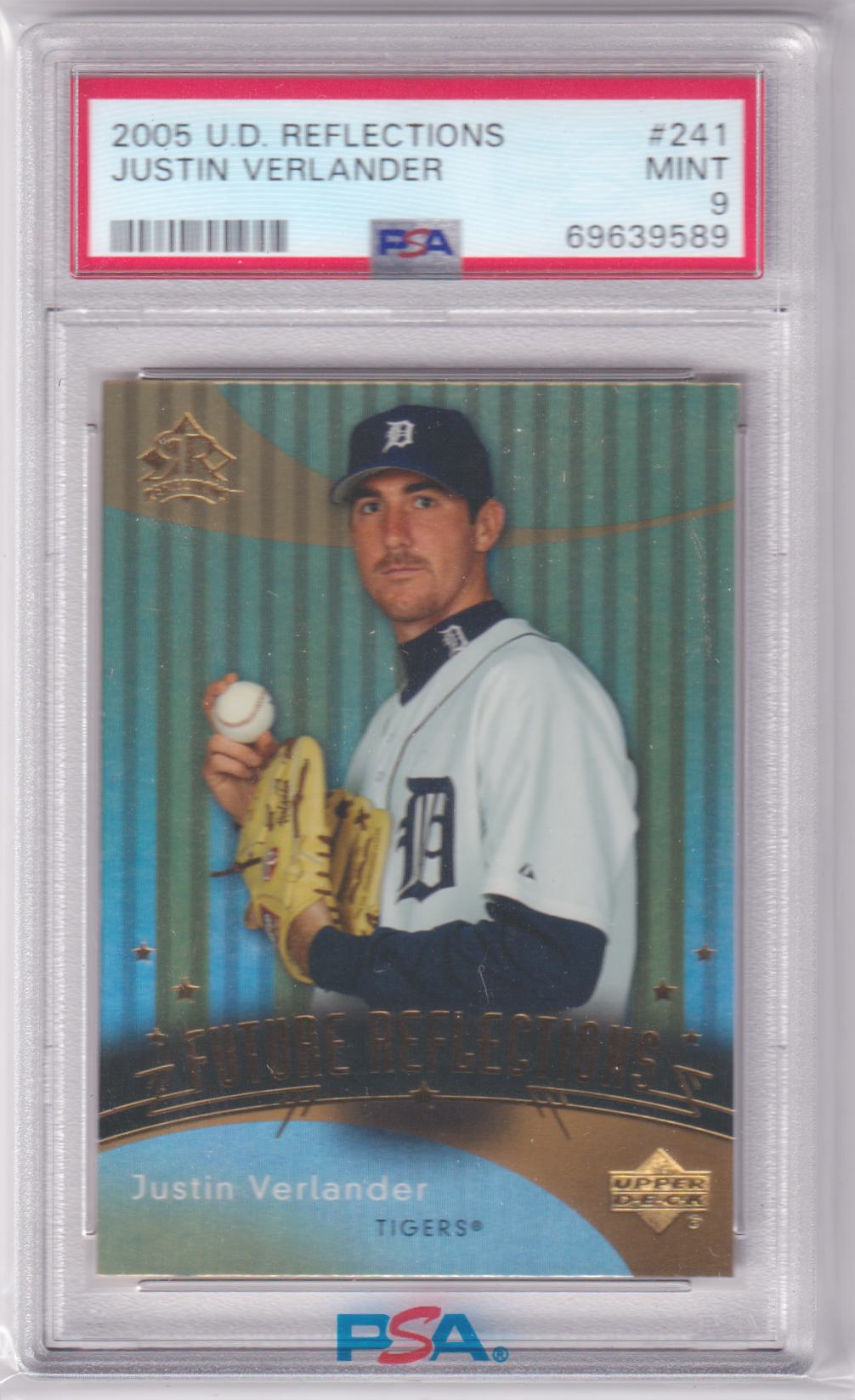 JUSTIN VERLANDER 2005 Upper Deck Reflections RC Rookie #241 PSA 9 MINT