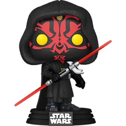 Funko Pop Star Wars Dark Side Darth Maul with red double-bladed lightsaber figure