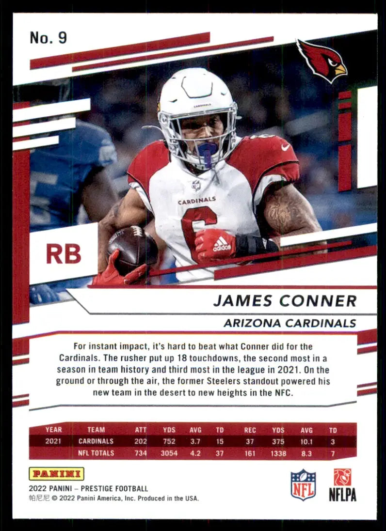 2022 Panini Prestige James Conner Arizona Cardinals #9