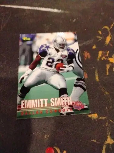 Emmitt Smith trading card from the 1995 Classic NFL Rookies, Dallas Cowboys Hall of Fame