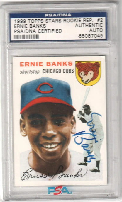 PSA-graded 1959 Topps Stars Rookie Ernie Banks card available at Columbia Hobby with box free shipping