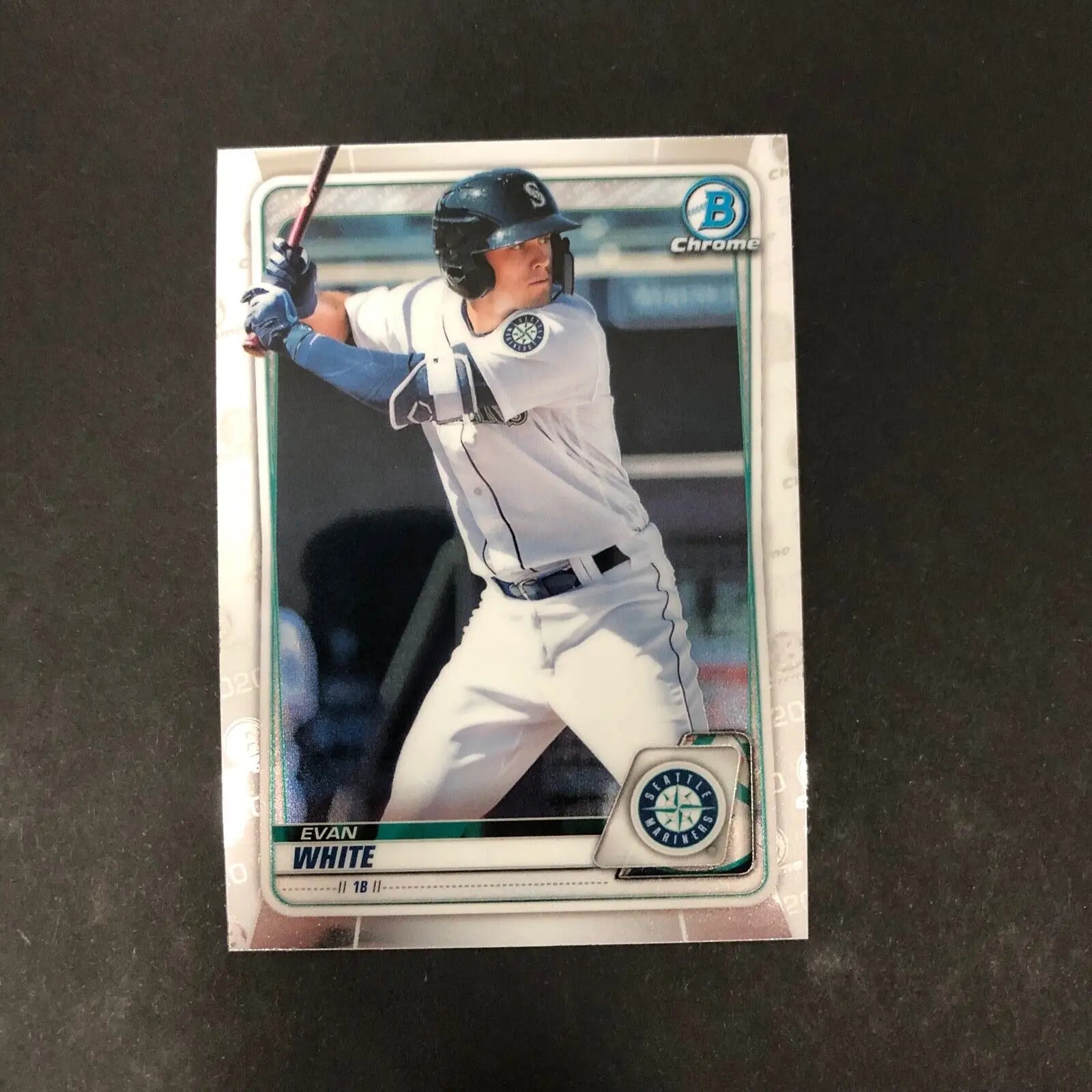 Evan White Bowman Chrome 2020 #BCP-77 Seattle Mariners MLB baseball card