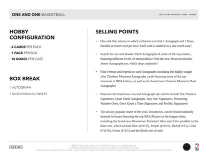 2023-24 Panini One and One Basketball Hobby Box