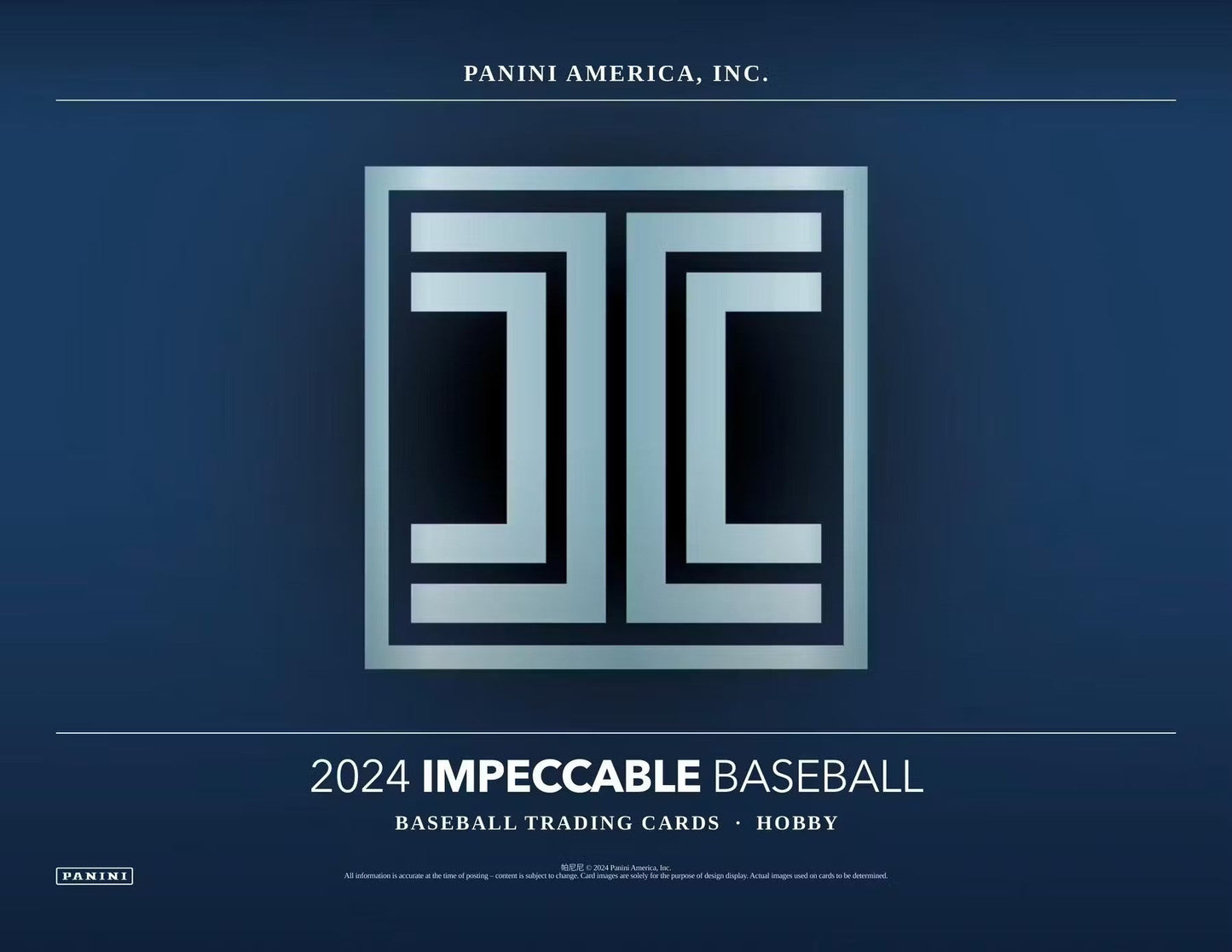 Geometric silver logo of Impeccable Baseball featuring interlocking shapes for on-card autographs