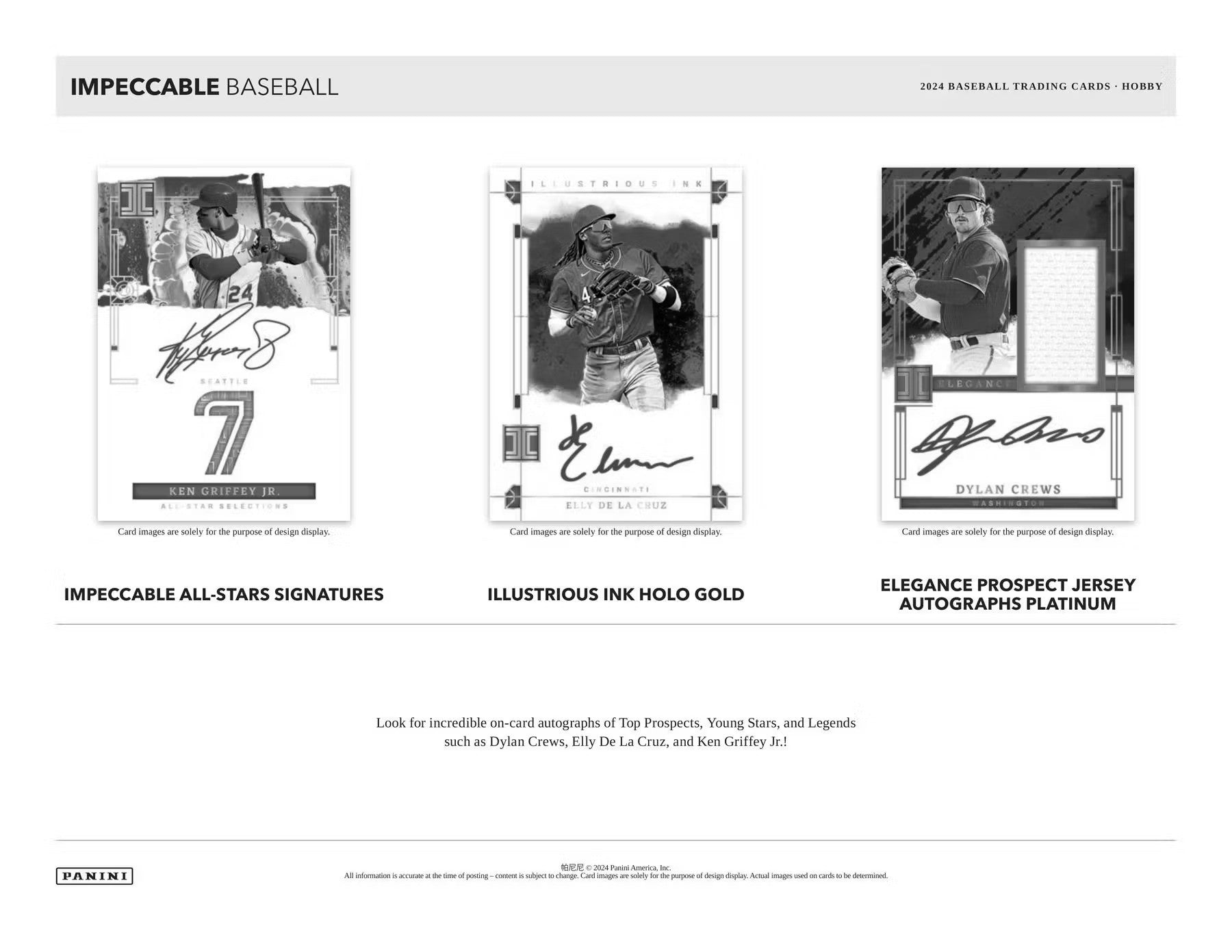 2024 Panini Impeccable Baseball cards featuring on-card autographs and jersey patches