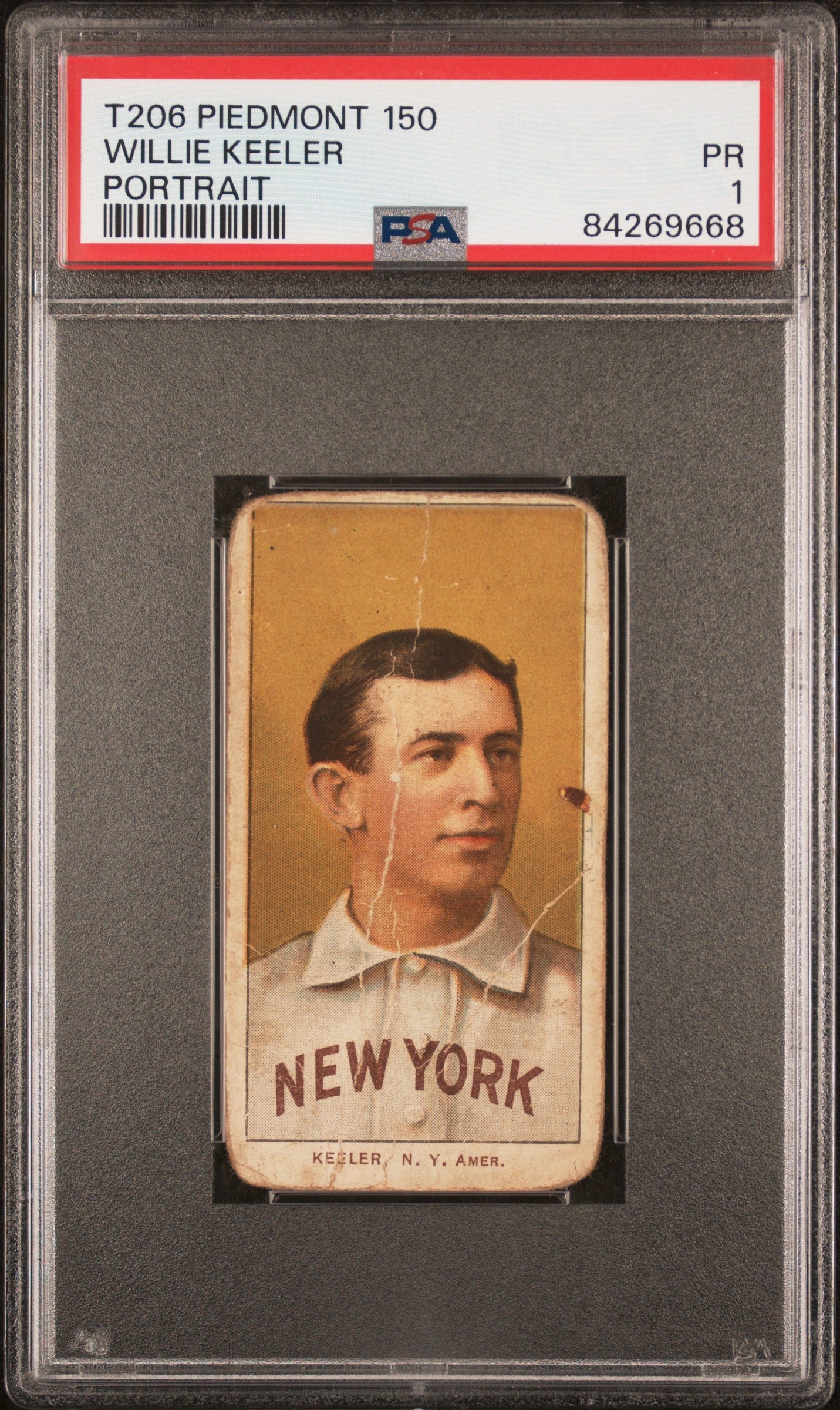 Vintage Willie Keeler T206 Piedmont 150 baseball card in portrait PSA graded holder