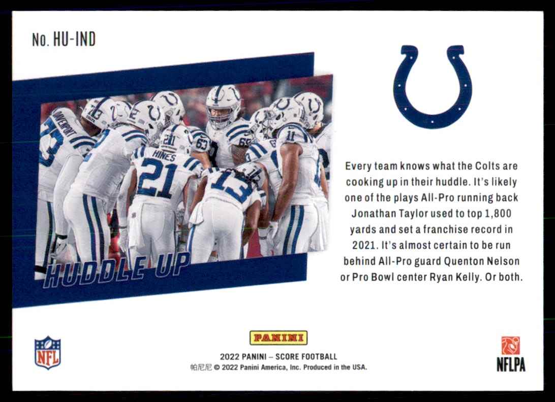 2022 Score Huddle Up Team Card Indianapolis Colts #HU-IND