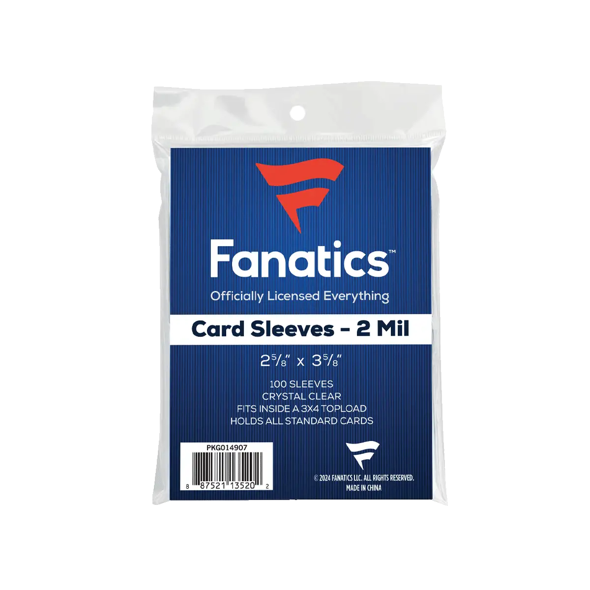 Fanatics Soft Sleeves package featuring 100 count card protection for trading cards