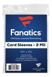 Fanatics card sleeves 500 count package for protecting trading cards