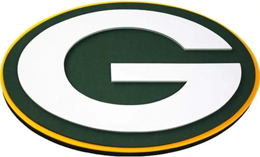 Green Bay Packers team logo on FanFoam 3D Foam Wall Sign for football card fans