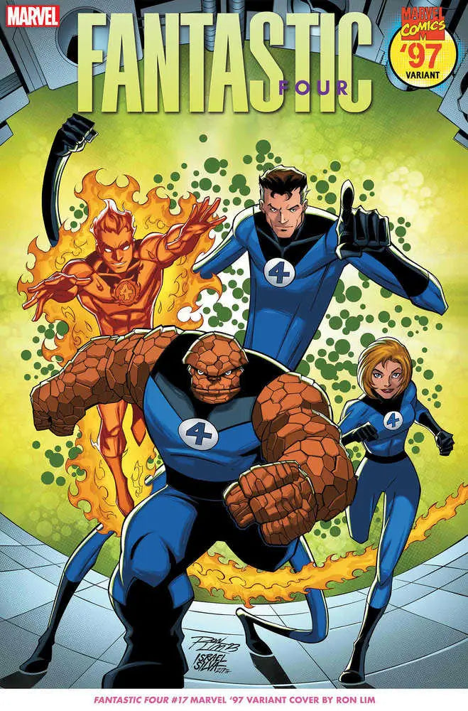 Fantastic Four 17 Ron Lim Marvel 97 Variant cover featuring Susan Storm and the Human Torch