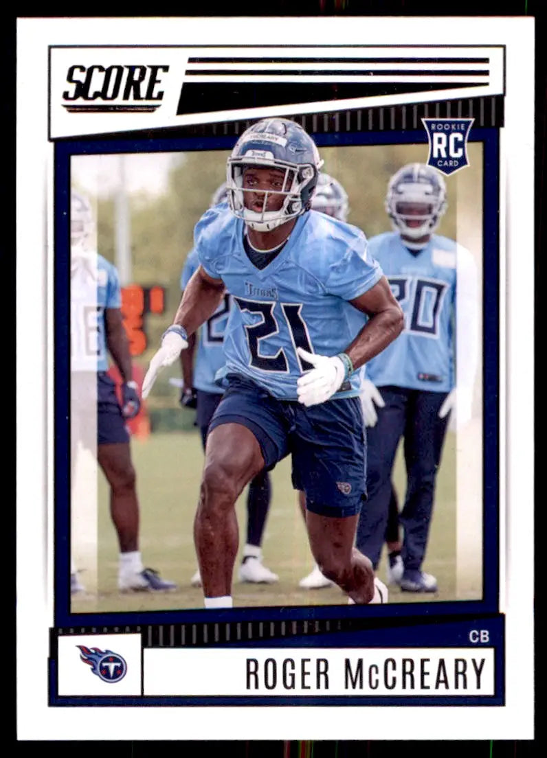 2022 Score Roger McCreary Rookie Tennessee Titans #347