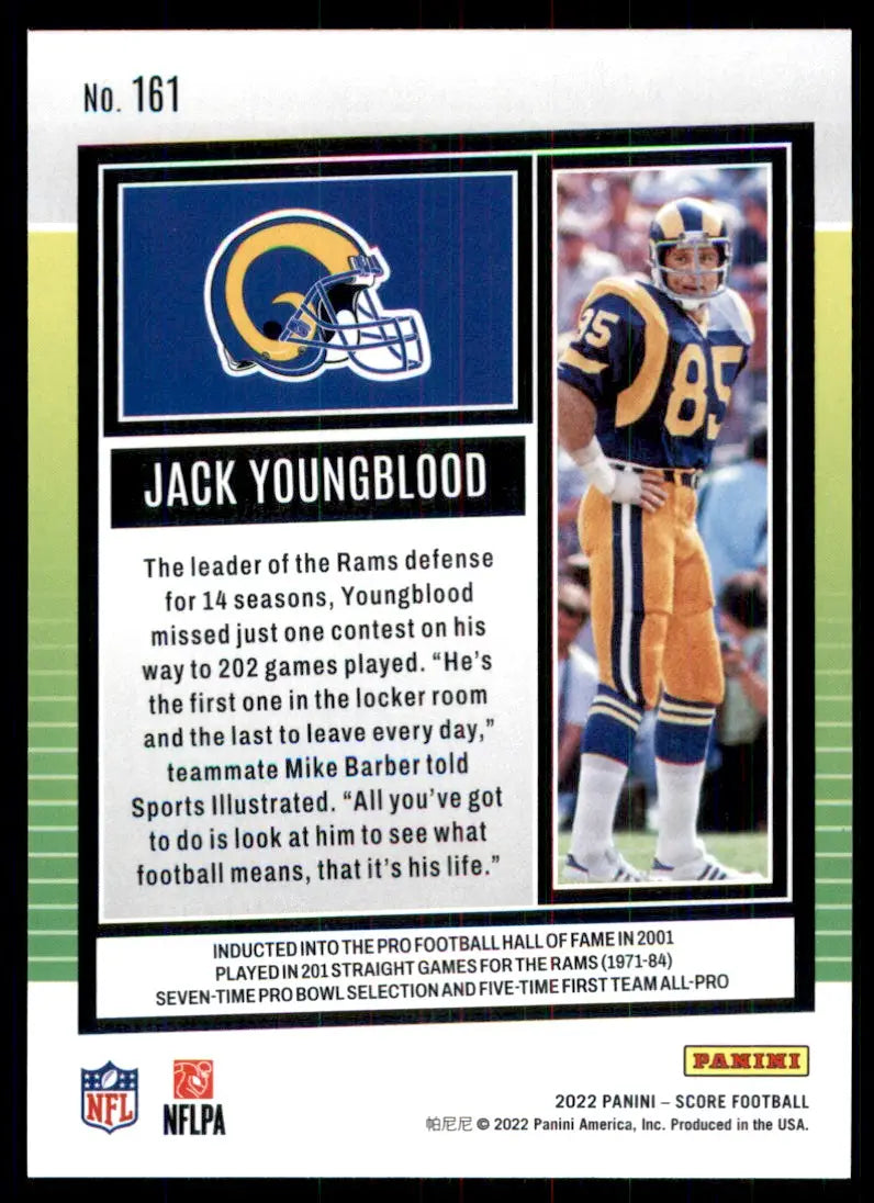 2022 Score Jack Youngblood Los Angeles Rams #161