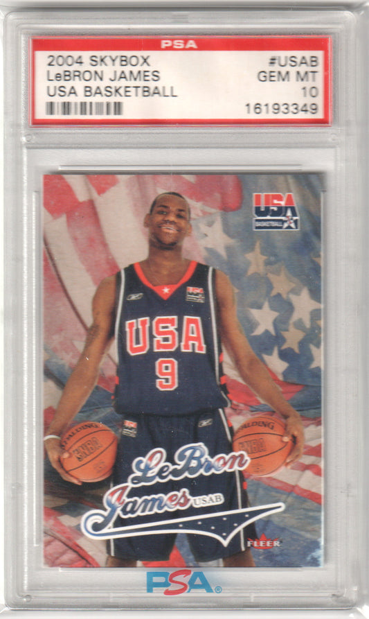 LeBron James 2004-05 Skybox Usa Basketball RC #USAB PSA 10 - GEM MINT