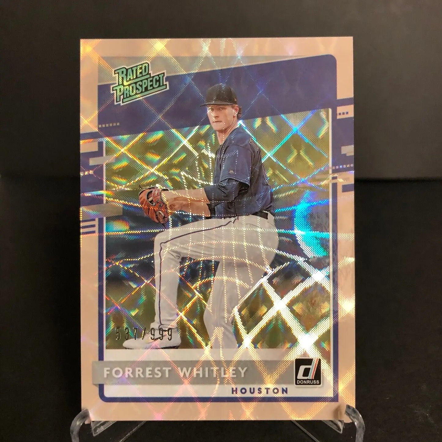 Forrest Whitley RP-9 /999 Rated Prospect Houston Astros Baseball Card Display