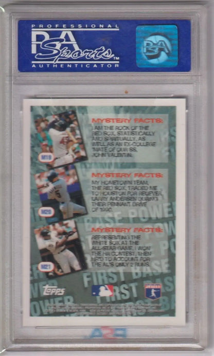 FRANK THOMAS 1996 Topps Mystery Finest #M21 PSA 9 MINT baseball card in protective holder