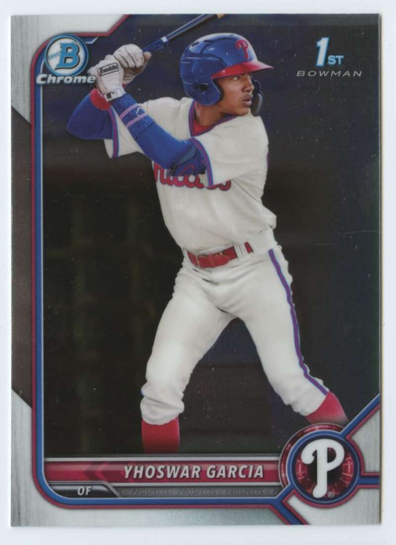 2022 Bowman Chrome Prospects #BCP-90 Yhoswar Garcia 1st Bowman NM-MT