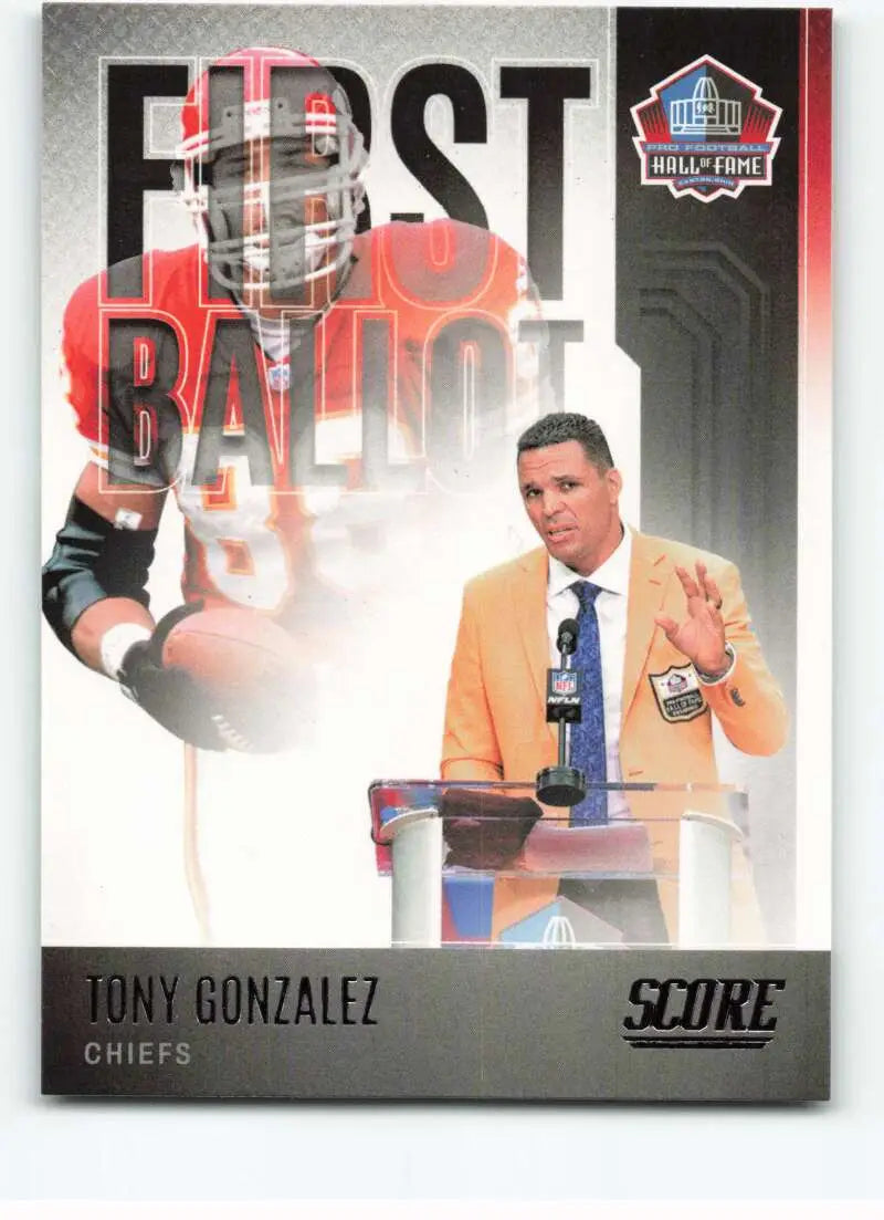 2022 Score First Ballot #7 Tony Gonzalez NM-MT