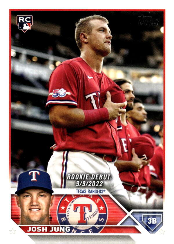 2023 Topps Update Series #US308 Josh Jung Rookie Debut NM Near Mint Rangers