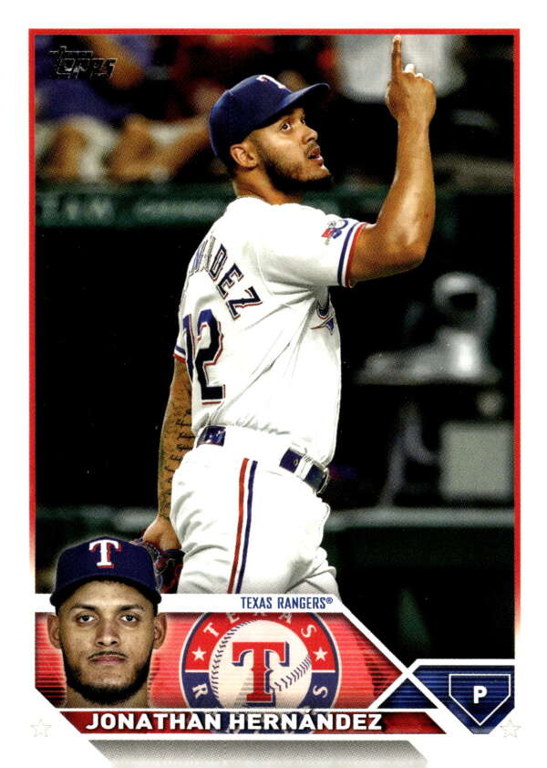 2023 Topps Update Series #US312 Jonathan Hernandez NM Near Mint Rangers