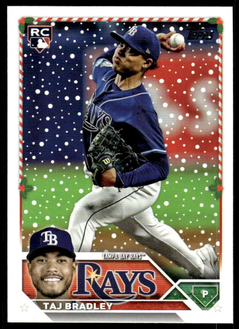 2023 Topps Holiday #H23 Taj Bradley NM Near Mint RC Rookie Rays