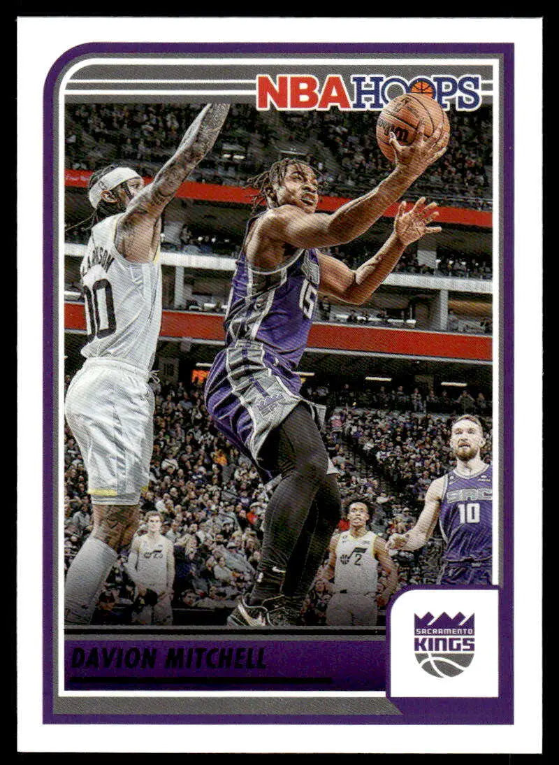 2023-24 Panini Hoops #182 Davion Mitchell NM Near Mint Sac Kings