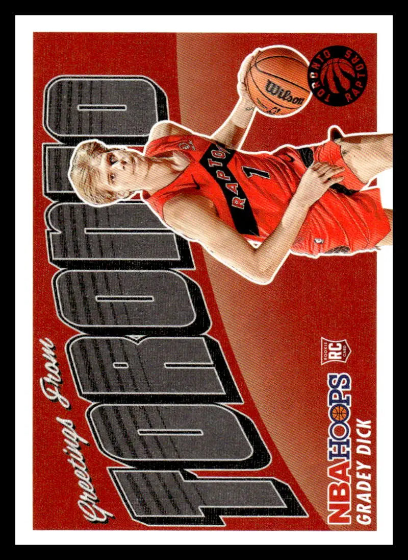 2023-24 Panini Hoops Rookie Greetings #11 Gradey Dick NM-MT Raptors