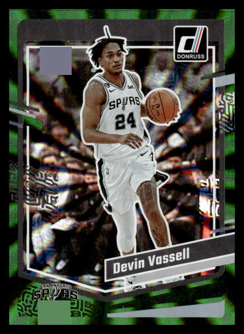 2023-24 Donruss Holo Green Laser #47 Devin Vassell NM-MT Spurs