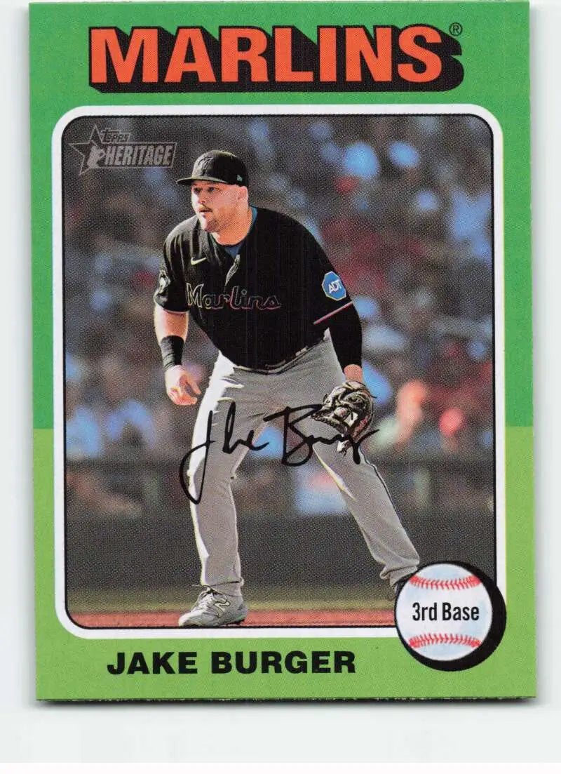 2024 Topps Heritage #398 Jake Burger NM-MT Marlins