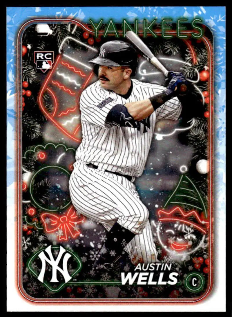 2024 Topps Holiday #H2 Austin Wells NM-MT RC Rookie Yankees