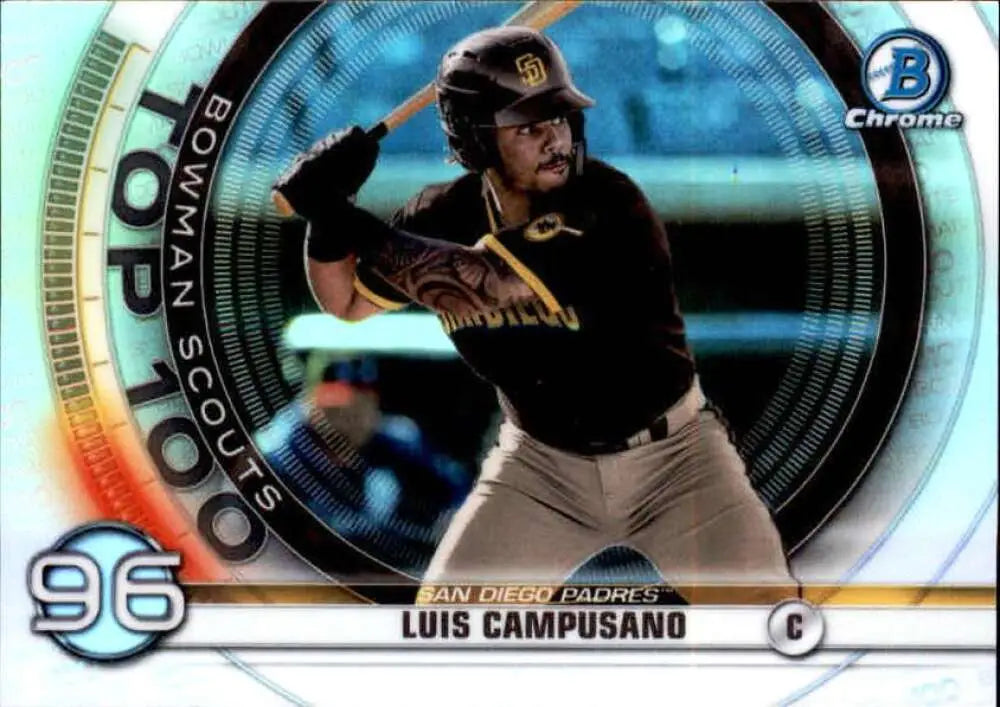 2020 Bowman Chrome Scouts Top 100 Refractors #BTP-96 Luis Campusano NM-MT