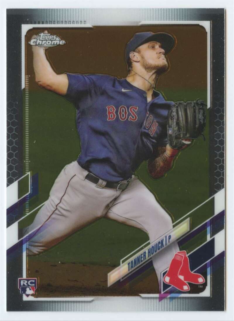 2021 Topps Chrome #59 Tanner Houck NM-MT RC Rookie Boston Red Sox Baseball Card Image 1