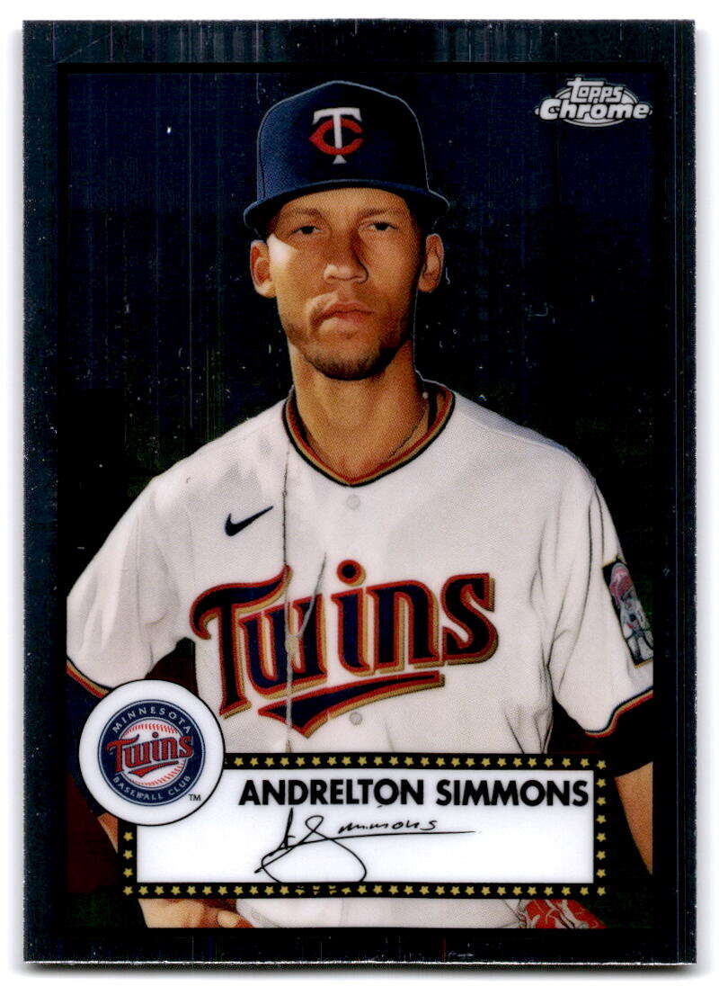 2021 Topps Chrome Platinum Anniversary #421 Andrelton Simmons NM-MT Minnesota Twins Baseball Card  Image 1