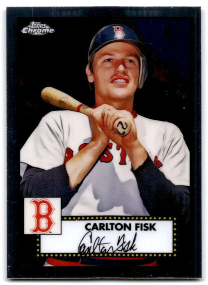 2021 Topps Chrome Platinum Anniversary Carlton Fisk Boston Red Sox Baseball Card