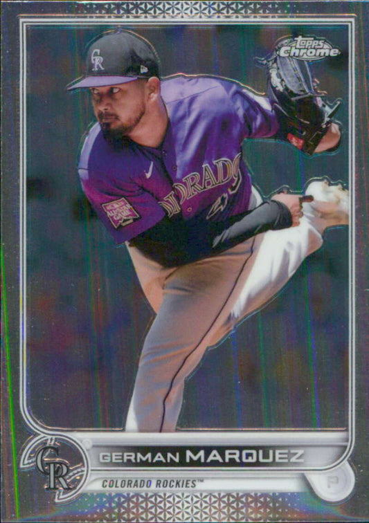 2022 Topps Chrome #219 German Marquez NM-MT Colorado Rockies Baseball Card  Image 1