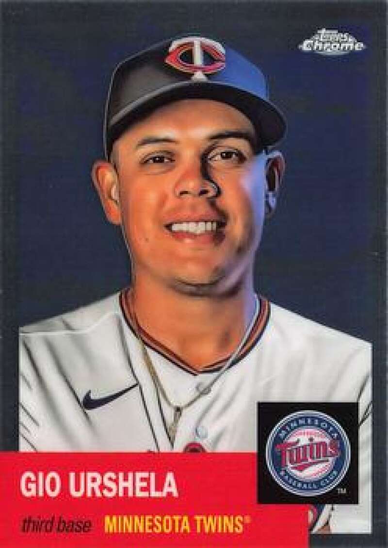 Minnesota Twins Gio Urshela in 2022 Topps Chrome Platinum Anniversary baseball card