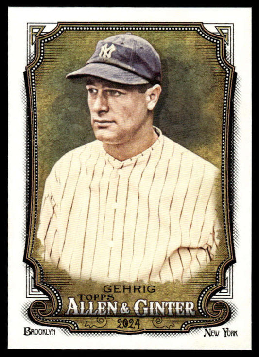 2024 Allen & Ginter #129 Lou Gehrig NM-MT New York Yankees Baseball Card  Image 1