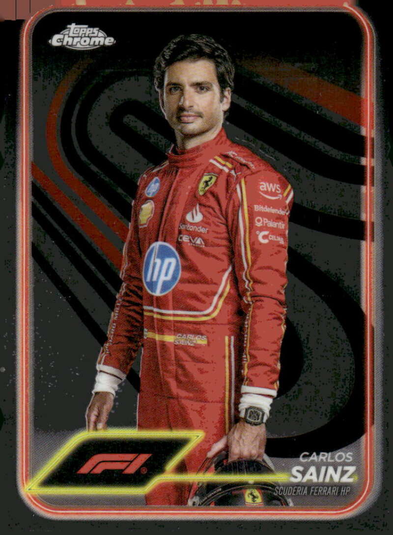 2024 Topps Chrome Formula 1 #4 Carlos Sainz NM-MT Scuderia Ferrari HP Racing Card  Image 1