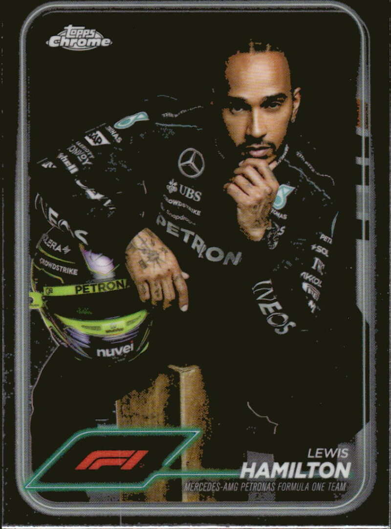 2024 Topps Chrome Formula 1 #6 Lewis Hamilton NM-MT Mercedes-AMG Petronas Formula One Team Racing Card  Image 1