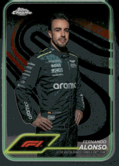 2024 Topps Chrome Formula 1 #11 Fernando Alonso NM-MT Aston Martin Aramco Formula One Team Racing Card  Image 1