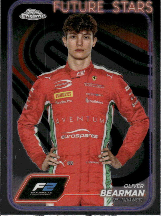 2024 Topps Chrome Formula 1 #21 Oliver Bearman NM-MT F2 - PREMA Racing Racing Card  Image 1