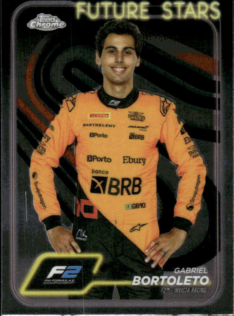 2024 Topps Chrome Formula 1 #28 Gabriel Bortoleto NM-MT F2 - Invicta Racing Racing Card  Image 1